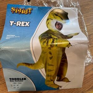 T-Rex toddler sized costume. Used for one Halloween season. Size 2T-4T.
